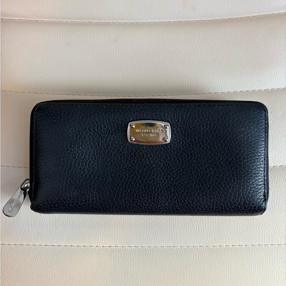 Michael Kors Black Zip-Around Wallet